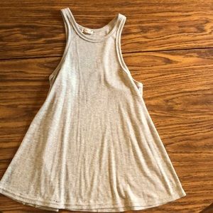 Free people flowy racerback gray tank top. Medium.
